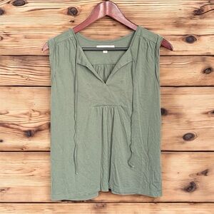 LOFT Sage Green Sleeveless Blouse